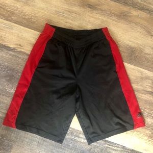 ADIDAS black & red athletic shorts